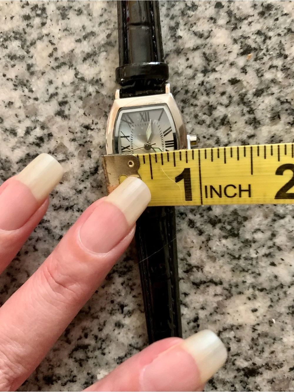 Elegant Black Strap Quartz Watch with Silver-toned Case